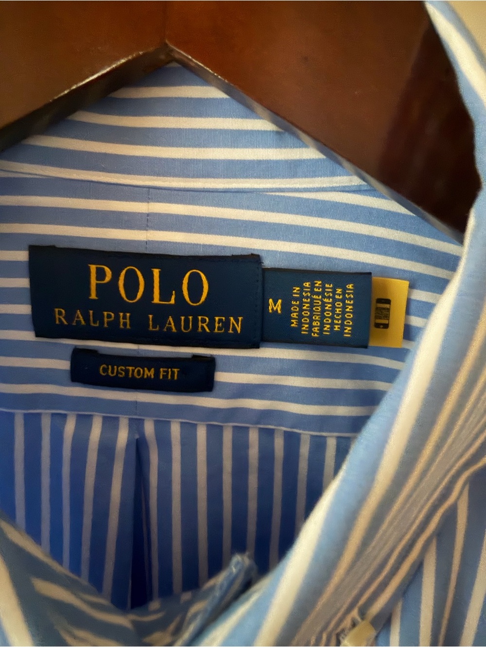 Men’s Blue Striped Shirt - Picture 2 of 3